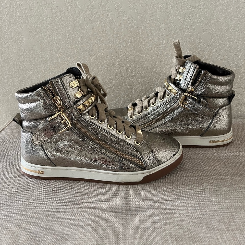 Michael Kors Gold Foil Sneakers